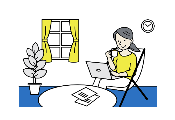 片付けのイラスト