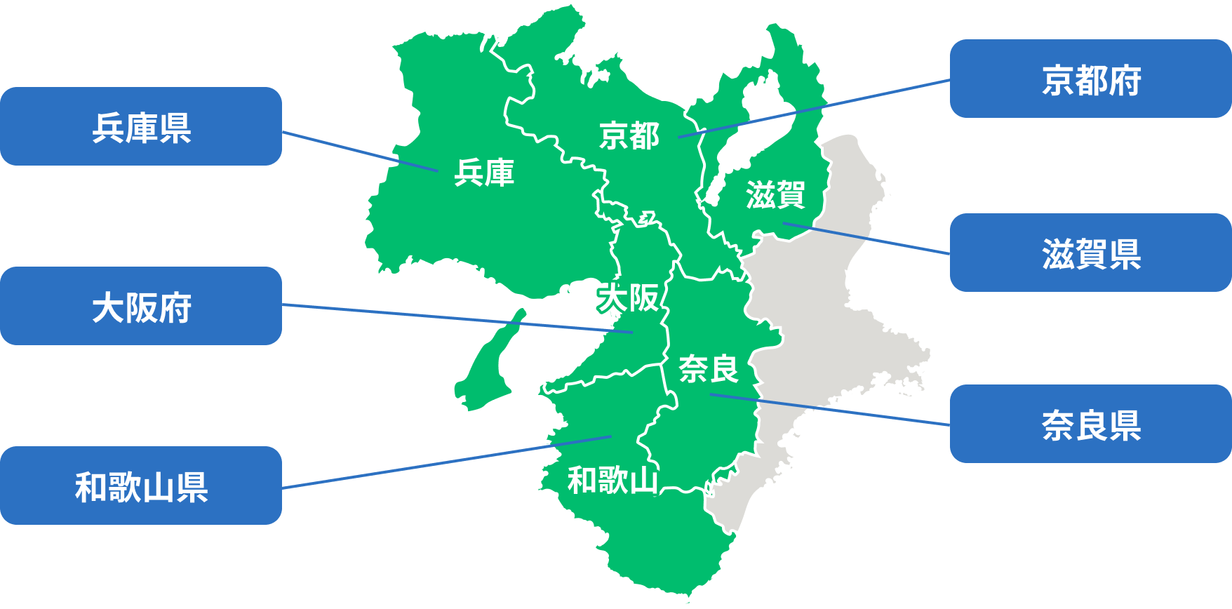 対応エリアの図