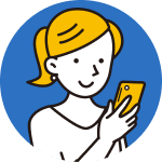 質問する女性のイラスト